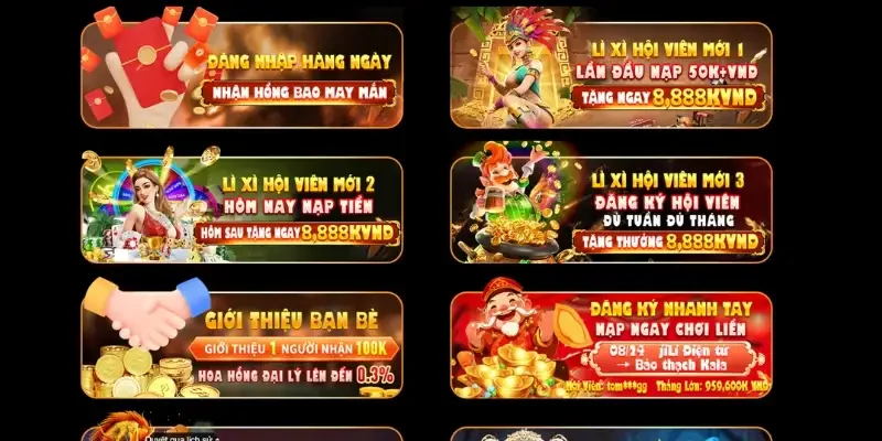 Khuyến Mãi King88 - Tổng Hợp Các Sự Kiện Đẳng Cấp 2025 Tổng hợp các sự kiện ưu đãi mới nhất được King88 áp dụng